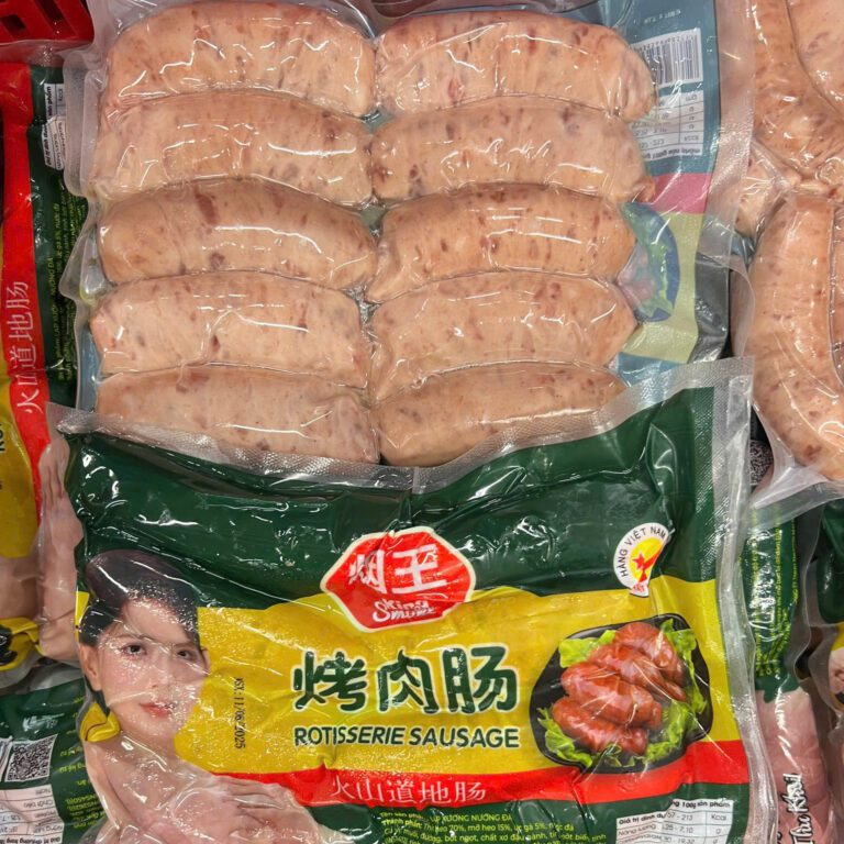 lạp xưởng nướng đá